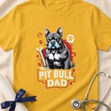 Proud Pit Bull Dad Tee | Pit Bull Dad Shirt | Pittie Dad Gift | Dog Dad Apparel thumbnail 3