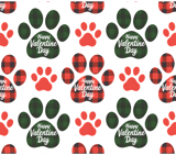 Digital Bundle Pattern, Valentine Paw Prints, Dog Paw, Seamless Pattern, Digital Paper, Fabric Design, Valentine Pattern, Digital Download thumbnail 8