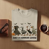 Halloween Goose T-Shirt, Horror Costume Geese, Funny Spooky Season Tee, Halloween Party Apparel, Animal Lover Shirt thumbnail 2