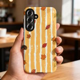 Autumn Leaves Fall Phone Case & Tote Bag, Cozy Rustic Pinecone Acorn Pattern, Seasonal Thanksgiving Gift thumbnail 17