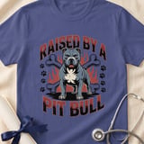 Raised By A Pit Bull Tee | Pit Bull Lover Shirt | Pittie Apparel | Bully Breed Gift thumbnail 11