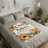 Personalized CNA Floral Blanket thumbnail 5