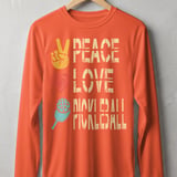 Pickleball Sport-Tek Long Sleeve Tee, Peace Love Pickleball, Sun Shield Shirt thumbnail 4