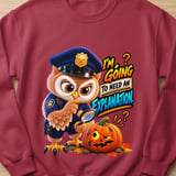 Halloween Officer Hoot the Owl Sweatshirt thumbnail 5