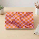 Pink Orange Checkered Laptop Case thumbnail 3