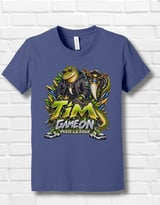 Tim Crocodile Youth Gaming T-Shirt, Kids Gamer Graphic Tee, Green Alligator Streetwear Shirt, Pixo League thumbnail 6