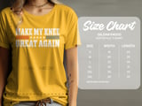 Make My Knee Great Again Surgery Recovery Standard T-Shirts With Red Blue Patriotic Stripes thumbnail 4