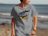 A-10 Warthog Boar Jet Fighter T-Shirt, Military Aviation Air Force Pilot Tee, Patriotic Veteran Gift for Him, USAF Plane Shirt thumbnail 5
