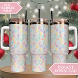 Digital Pattern, Digital Bundle, Balloon Pattern, Star Pattern, Party Pattern, Birthday Pattern, Pastel Pattern, Commercial Use Pattern thumbnail 10