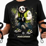 Panda Gamer Shirt for Toddler, Funny Virtual Reality Gaming Tee, Kids Birthday Gift, Pixo League by Farron House thumbnail 3