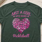 Pickleball Sport-Tek Performance Tee, Just a Girl Who Loves Pickleball, Court Apparel thumbnail 5