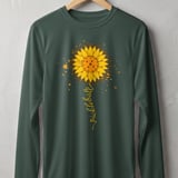 Pickleball Sport-Tek Long Sleeve Tee, pickleball Sunflower Graphic, Athletic Court Sun Shield Shirt thumbnail 7