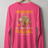 Pickleball Sport-Tek Long Sleeve Tee, Some Grandpas Take Naps Real Grandpas Play Pickleball, Sun Shield Shirt thumbnail 2