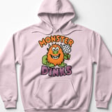 Pickleball Gildan Fleece Hoodie, Monster Dinks Funny Beast Graphic, Warm Court Pullover Sweatshirt thumbnail 8