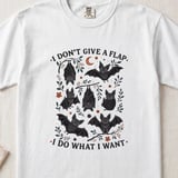 Whimsical Bat I Don't Give A Flap T-Shirt, Spooky Cute Bats Sweatshirt, Funny Goth Bat Lover Shirt, Quirky Halloween Gift thumbnail 11