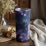 Personalized Halloween Tumbler, Tarot Reader Gift, Witch Tumbler, Gothic Tumbler, Spooky Season, Name Tumbler, Raven Tumbler, Moon Tumbler thumbnail 4