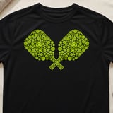 Pickleball Sport-Tek Performance Tee, Crossed Pickleball Paddle Mosaic Graphic, Athletic Court Apparel thumbnail 1