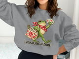 We Mahjong At Dawn Frog Print, Cute Mahjong Lover Gift, Retro Frog Illustration, Mahjong Player Wall Art, Game Night Decor Graphic thumbnail 7