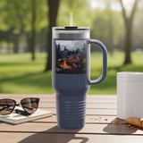 Grand Wagoneer Tumbler, The Waggy Camping Scene, Car Lover Gift, Classic SUV, Woodgrain Design, Automotive Art Tumbler thumbnail 1