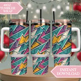 Digital Pattern Bundle, Geometric Retro Pattern, 80s Pattern, Seamless Pattern, Digital Paper, Abstract Pattern, Design Resource, Digital thumbnail 10