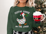 Festive Goose On The Loose Sweatshirt thumbnail 3