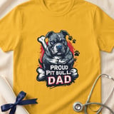Proud Pit Bull Dad Tee | Pit Bull Dad Shirt | Pittie Dad Gift | Dog Dad Apparel thumbnail 3