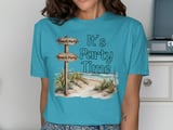 Beach Party T-Shirt, Coastal Summer Vacation Tee, Ocean Waves Design thumbnail 1