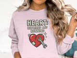 Heart Repaired Running T-Shirt: Open Heart Surgery Recovery, Cardiac Patient, Wrench Patch Graphic thumbnail 1