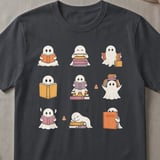 Cozy Reading Ghosts Tee thumbnail 1