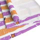 Halloween Bat Pillow Cover & Table Runner, Spooky Distressed Purple Orange Stripe Star Fall Decor, Whimsical Home Decor thumbnail 15