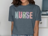 Cardiac Nurse Pastel Blocks T-Shirt thumbnail 11