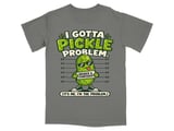 Funny Pickle Problem T-Shirt, Sarcastic Brined and Confused Tee, Vintage Meme Graphic Shirt, Humorous Food Pun Gift for Pickle Lovers thumbnail 7