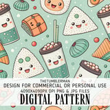 Kawaii Bites & Boba Digital Graphic Size Bundle Png thumbnail 2