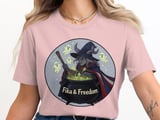 Swedish American Halloween Sweatshirt and T-shirts, Fika Freedom Witch Sweatshirt, Spooky Season, Swedish Witch, Ghost Sweatshirt, Halloween thumbnail 2