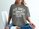 Pickleball Comfort Colors Shirt, Just Dink It Est. 1965 Pickleball Club, Vintage Athletic Graphic Tee thumbnail 5