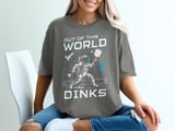 Pickleball Comfort Colors Shirt, Out of This World Dinks, Retro Astronaut Graphic Tee, Fun Court Apparel Gift thumbnail 5