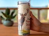 Fall Hunting Season, Deer 20oz Tumbler Wrap, Autumn Forest Tumbler, Wildlife Hunter Gift, Buck Tumbler Design, Fall Leaves Tumbler Wrap thumbnail 3