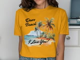 Dear Beach I Love You Watercolor Beach T-Shirt, Tropical Vacation Tee, Summer Trip Shirt, Beach Lover Gift for Her, Coastal Granddaughter thumbnail 8