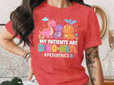 Pediatric Nurse Dinosaur T-Shirt: Cute Dino-Mite Patients, PEDS Nursing Appreciation thumbnail 3