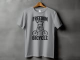 Freedom Is Riding a Bicycle | Tall Bike T-Shirt thumbnail 3