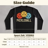 Pickleball Sport-Tek Long Sleeve Tee, Retro Tri-Color Balls Pickleball, Sun Shield Performance Shirt thumbnail 12