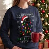 Festive Black Cat Holiday Sweatshirt thumbnail 9