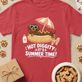 Hot Diggity Dachshund Summer Tee thumbnail 4