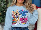 Pawsome Teacher Life Corgi Graphic T-Shirt thumbnail 6