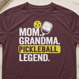 Pickleball Sport-Tek Performance Tee, Mom Grandma Pickleball Legend Graphic, Dinkeries Active Open Play Court Apparel thumbnail 2