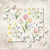 Digital Floral Pattern, Watercolor Flowers, Tulips, Daisies, Lavender, Forget Me Nots, Spring Flower Design, Digital Bundle Pattern thumbnail 7
