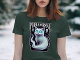 Purranormal Cat Ghost T-Shirt, Cute Cat Lover Gift, Halloween Cat Tee, Paranormal Themed Shirt, Spooky Cat Graphic Tee thumbnail 4