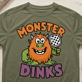 Pickleball Sport-Tek Performance Tee, Monster Dinks, Court Apparel Athletic Short Sleeve Graphic Shirt thumbnail 4