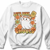 Pickleball Gildan Crewneck Sweatshirt, Let's Dink Ghouls, Court Warm Up thumbnail 2
