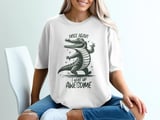 Awesome Alligator T-Shirt | Funny Croc Shirt for Men & Women | Once Again I Woke Up Awesome Graphic Tee thumbnail 1